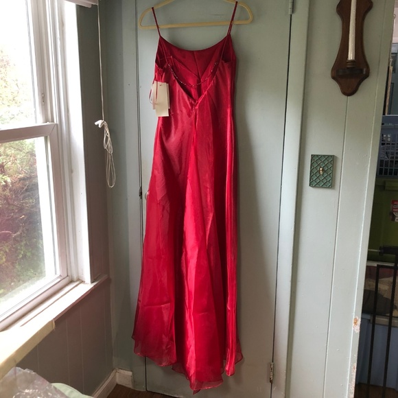 Jessica McClintock Gunne Sax Red Dress 2000 NEW - Picture 2 of 8